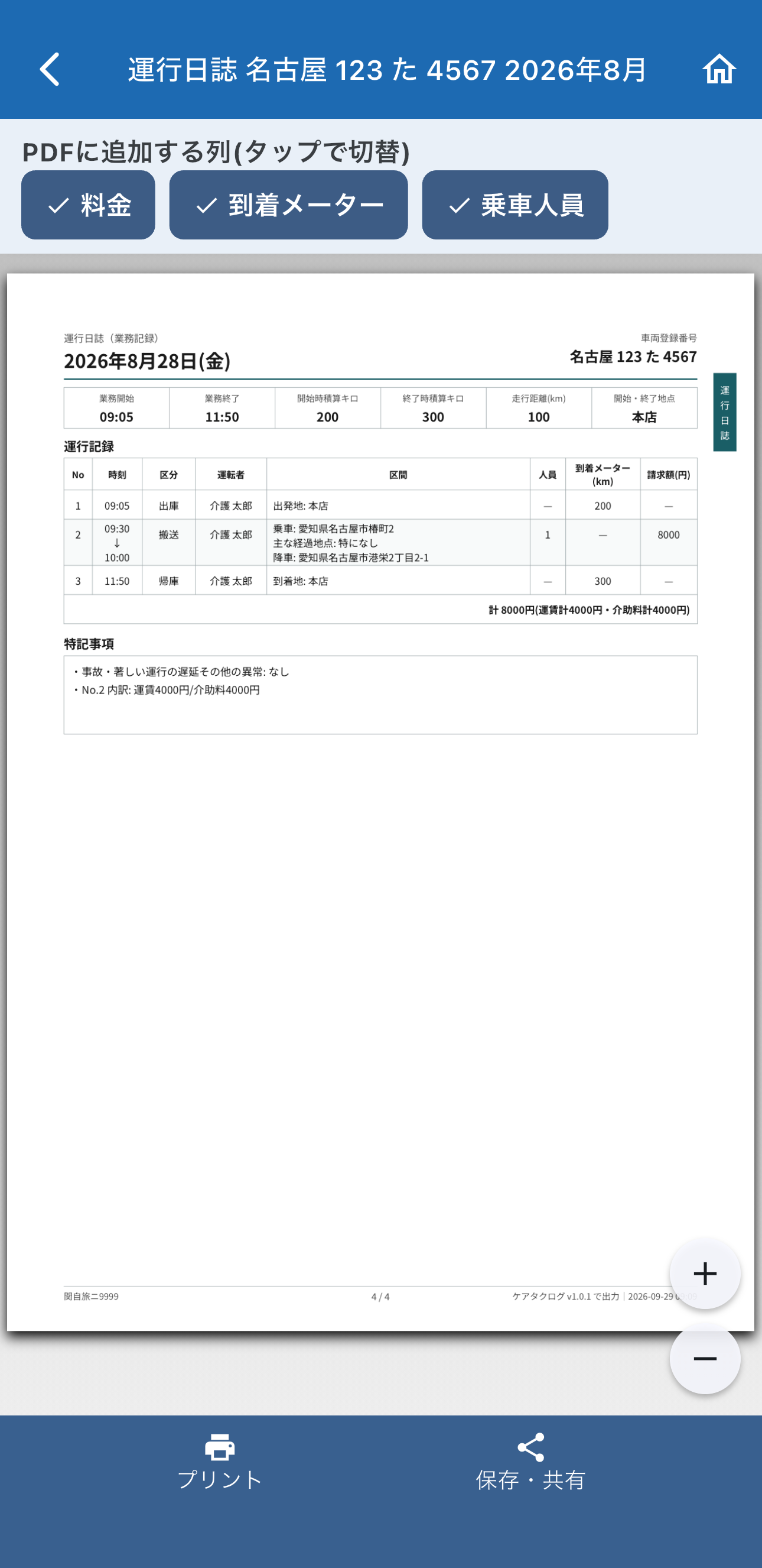 PDF出力例